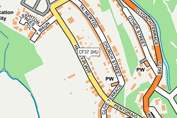 CF37 3HU map - OS OpenMap – Local (Ordnance Survey)