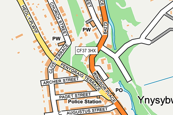 CF37 3HX map - OS OpenMap – Local (Ordnance Survey)