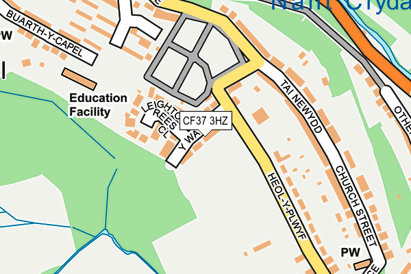 CF37 3HZ map - OS OpenMap – Local (Ordnance Survey)