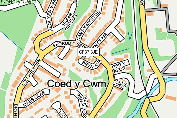 CF37 3JE map - OS OpenMap – Local (Ordnance Survey)