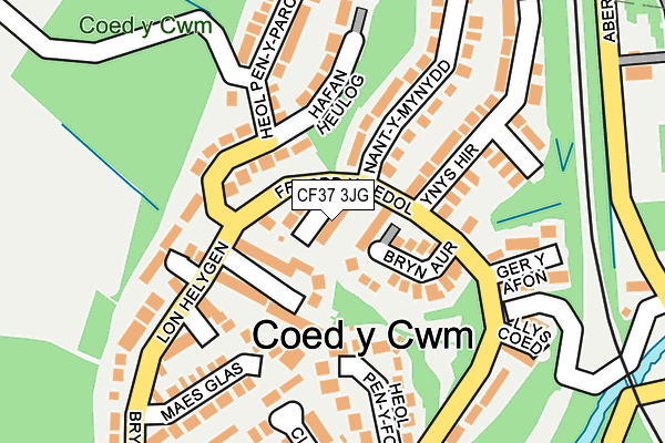 CF37 3JG map - OS OpenMap – Local (Ordnance Survey)