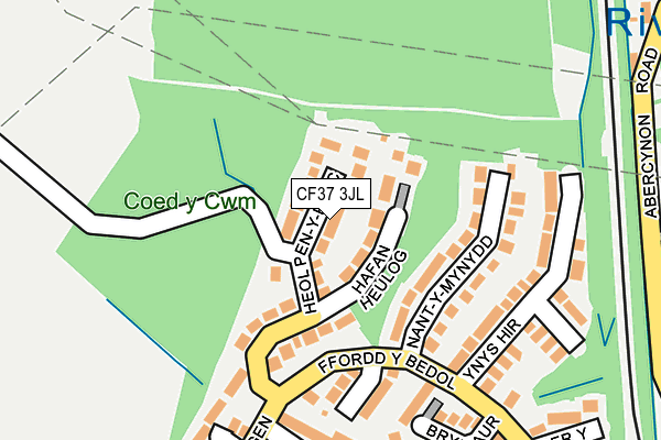 CF37 3JL map - OS OpenMap – Local (Ordnance Survey)