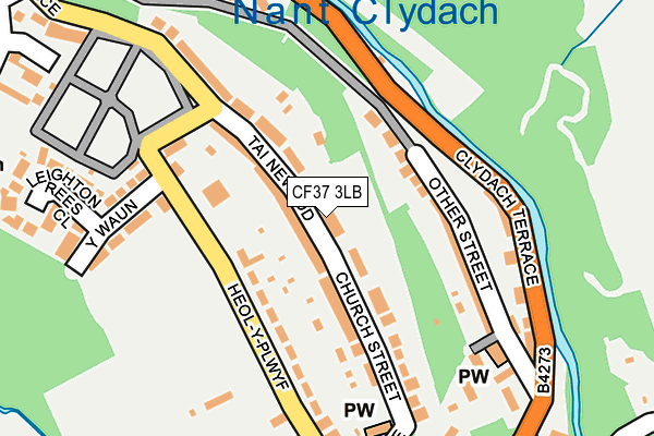 CF37 3LB map - OS OpenMap – Local (Ordnance Survey)