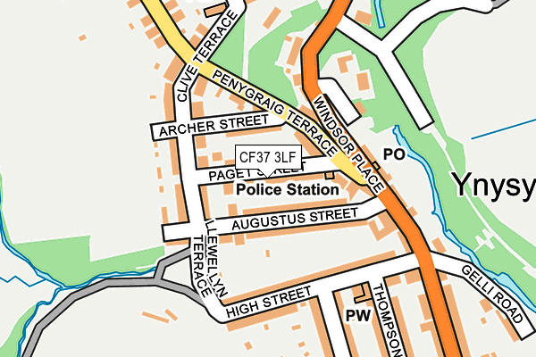 CF37 3LF map - OS OpenMap – Local (Ordnance Survey)