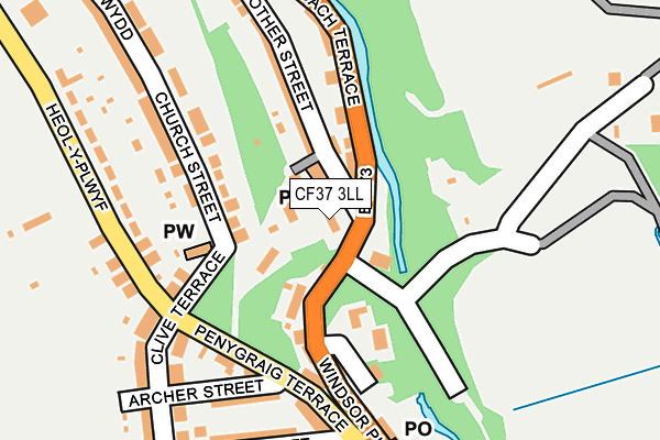 CF37 3LL map - OS OpenMap – Local (Ordnance Survey)