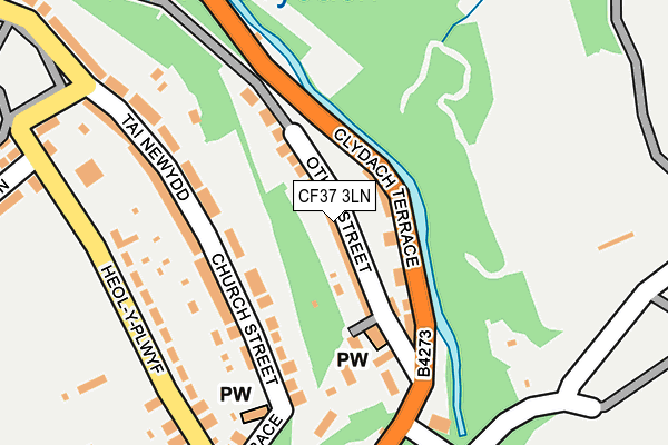 CF37 3LN map - OS OpenMap – Local (Ordnance Survey)