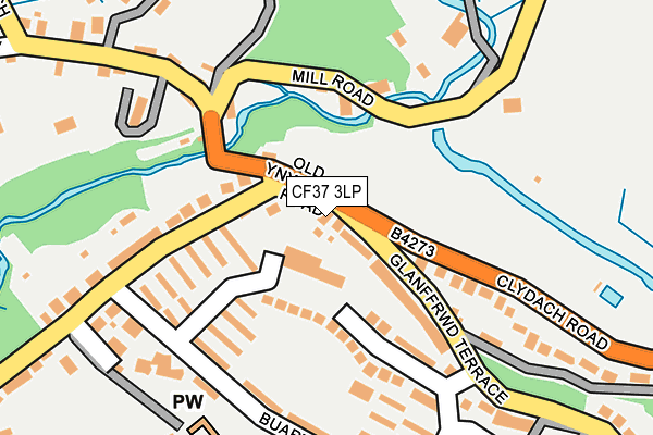 CF37 3LP map - OS OpenMap – Local (Ordnance Survey)