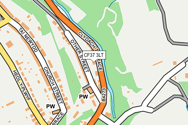 CF37 3LT map - OS OpenMap – Local (Ordnance Survey)