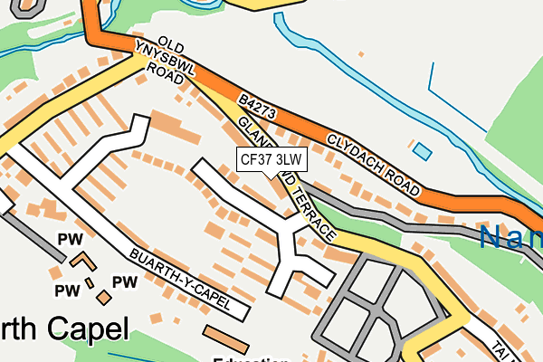 CF37 3LW map - OS OpenMap – Local (Ordnance Survey)
