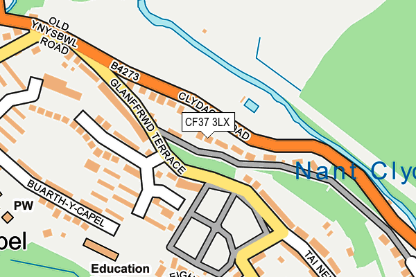CF37 3LX map - OS OpenMap – Local (Ordnance Survey)