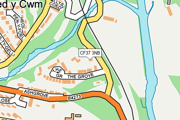 CF37 3NB map - OS OpenMap – Local (Ordnance Survey)