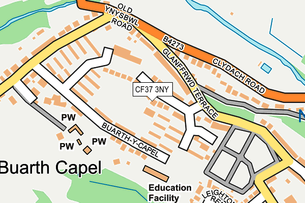 CF37 3NY map - OS OpenMap – Local (Ordnance Survey)