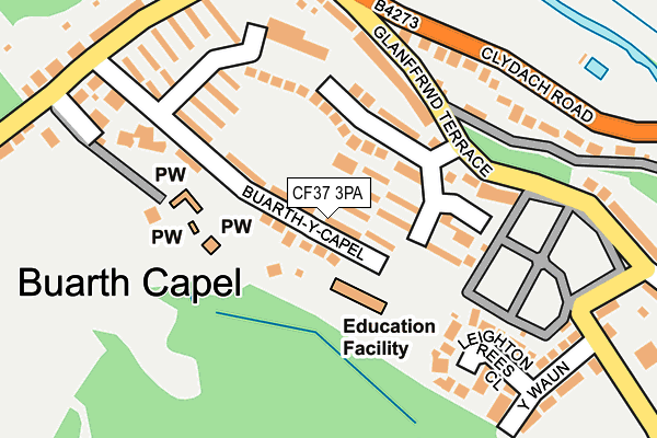 CF37 3PA map - OS OpenMap – Local (Ordnance Survey)