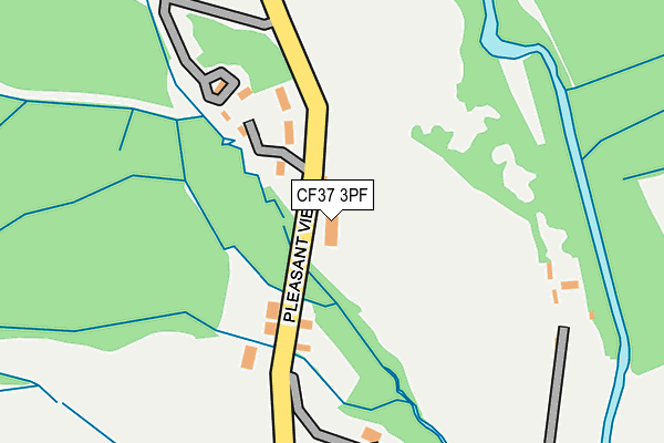 CF37 3PF map - OS OpenMap – Local (Ordnance Survey)