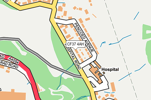 CF37 4AH map - OS OpenMap – Local (Ordnance Survey)