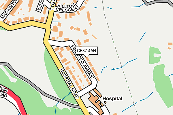 CF37 4AN map - OS OpenMap – Local (Ordnance Survey)