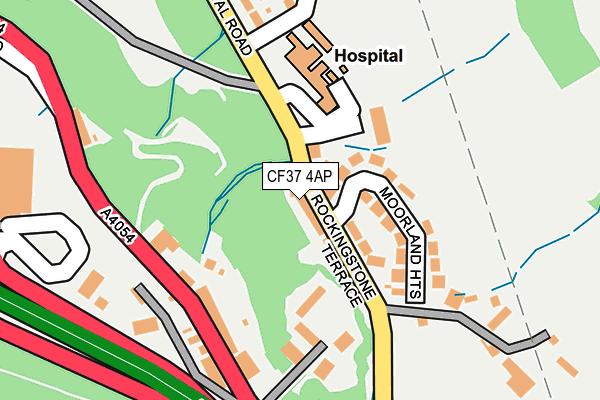 CF37 4AP map - OS OpenMap – Local (Ordnance Survey)