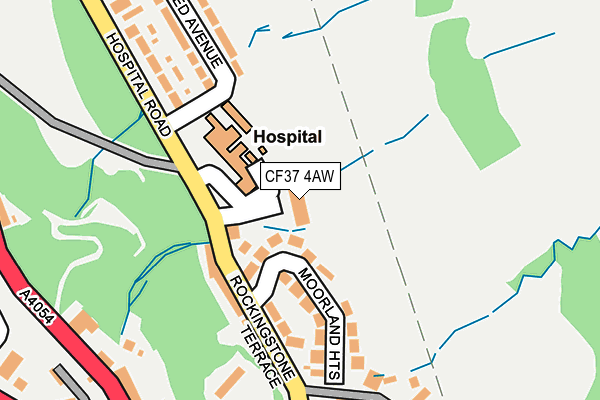 CF37 4AW map - OS OpenMap – Local (Ordnance Survey)