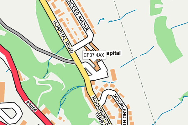 CF37 4AX map - OS OpenMap – Local (Ordnance Survey)