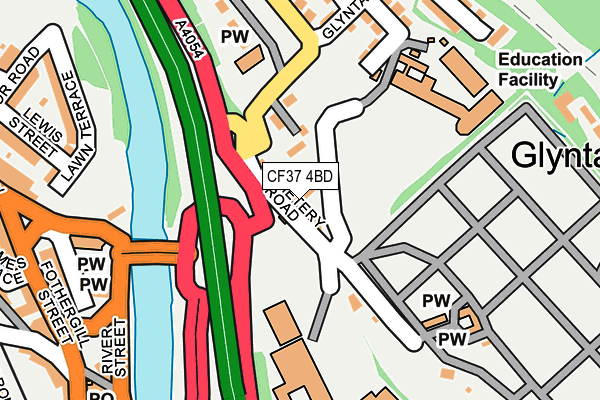 CF37 4BD map - OS OpenMap – Local (Ordnance Survey)