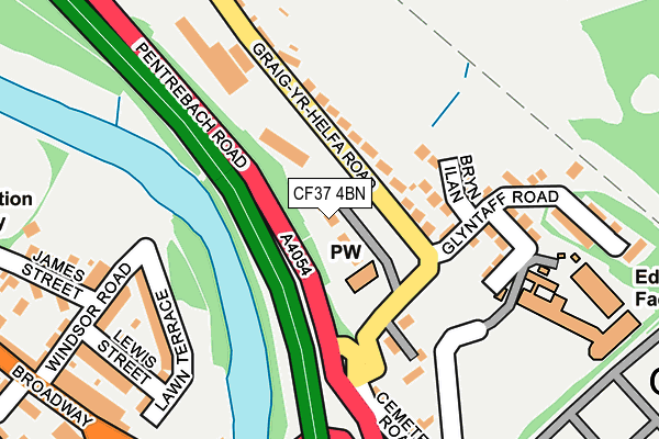 CF37 4BN map - OS OpenMap – Local (Ordnance Survey)