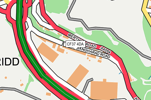 CF37 4DA map - OS OpenMap – Local (Ordnance Survey)