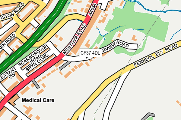 CF37 4DL map - OS OpenMap – Local (Ordnance Survey)