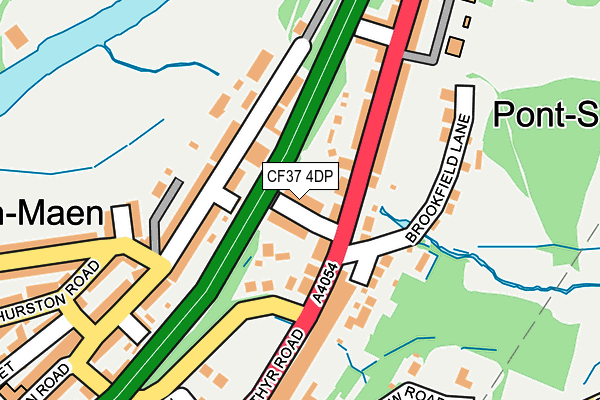 CF37 4DP map - OS OpenMap – Local (Ordnance Survey)