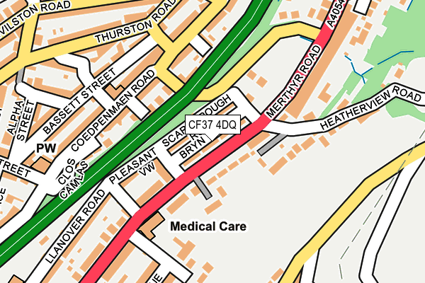 CF37 4DQ map - OS OpenMap – Local (Ordnance Survey)