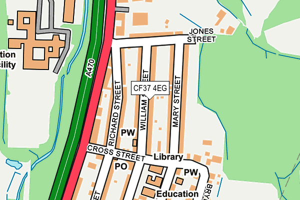 CF37 4EG map - OS OpenMap – Local (Ordnance Survey)