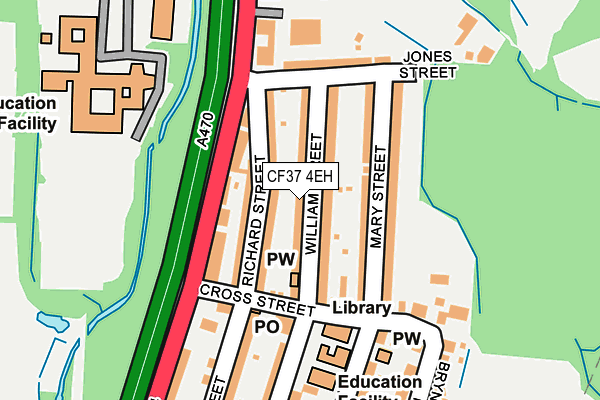 CF37 4EH map - OS OpenMap – Local (Ordnance Survey)