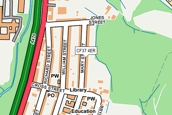 CF37 4ER map - OS OpenMap – Local (Ordnance Survey)