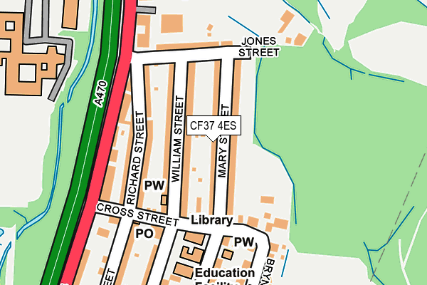 CF37 4ES map - OS OpenMap – Local (Ordnance Survey)