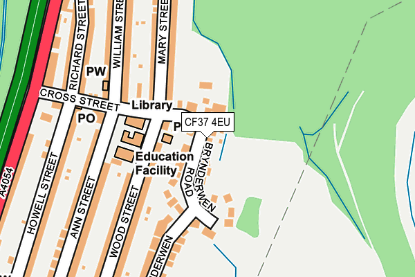 CF37 4EU map - OS OpenMap – Local (Ordnance Survey)