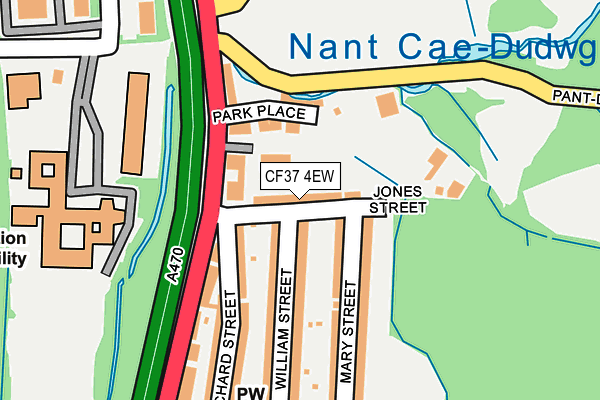 CF37 4EW map - OS OpenMap – Local (Ordnance Survey)