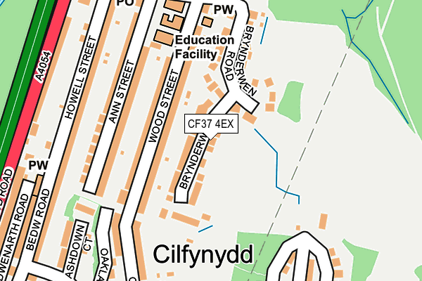 CF37 4EX map - OS OpenMap – Local (Ordnance Survey)