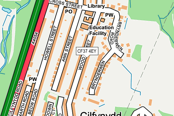 CF37 4EY map - OS OpenMap – Local (Ordnance Survey)