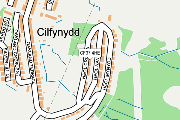 CF37 4HE map - OS OpenMap – Local (Ordnance Survey)