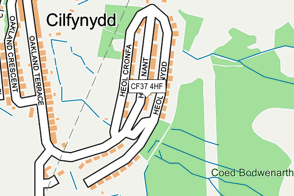 CF37 4HF map - OS OpenMap – Local (Ordnance Survey)