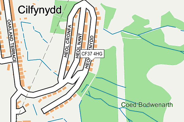 CF37 4HG map - OS OpenMap – Local (Ordnance Survey)