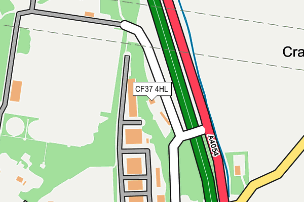 CF37 4HL map - OS OpenMap – Local (Ordnance Survey)