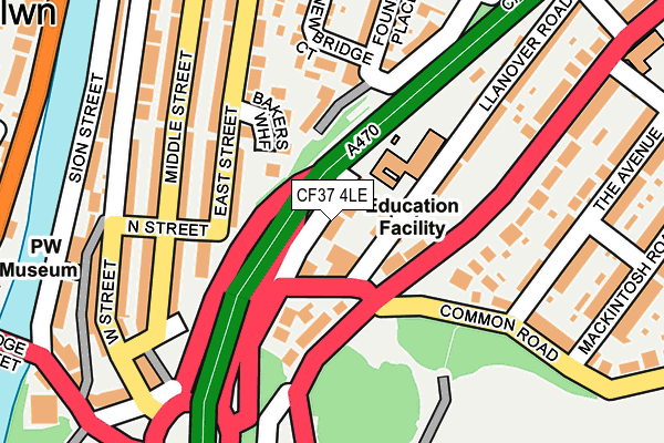 CF37 4LE map - OS OpenMap – Local (Ordnance Survey)