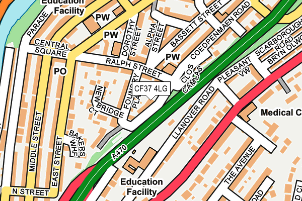 CF37 4LG map - OS OpenMap – Local (Ordnance Survey)