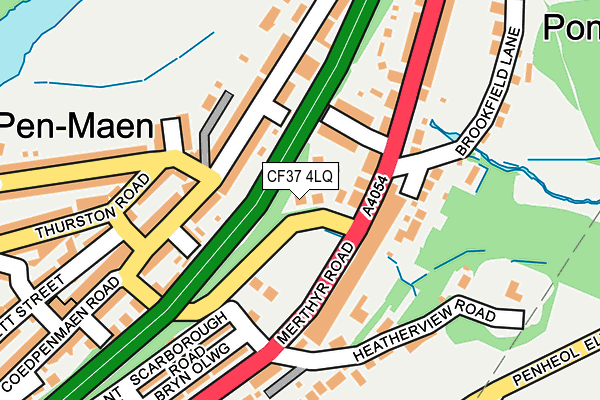 CF37 4LQ map - OS OpenMap – Local (Ordnance Survey)