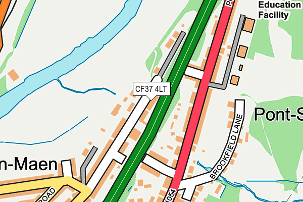 CF37 4LT map - OS OpenMap – Local (Ordnance Survey)