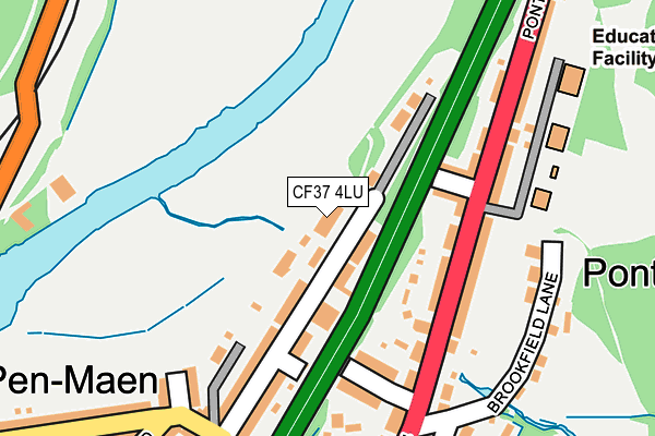 CF37 4LU map - OS OpenMap – Local (Ordnance Survey)