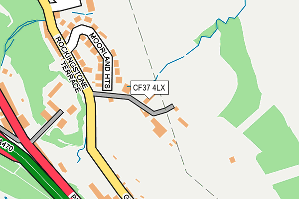 CF37 4LX map - OS OpenMap – Local (Ordnance Survey)