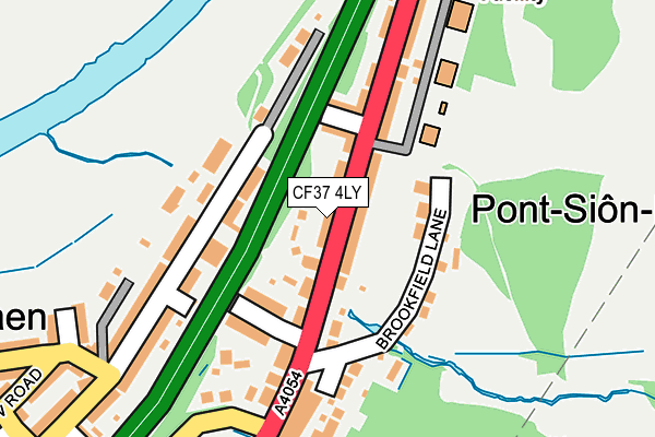 CF37 4LY map - OS OpenMap – Local (Ordnance Survey)