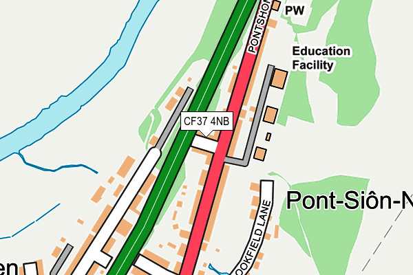 CF37 4NB map - OS OpenMap – Local (Ordnance Survey)
