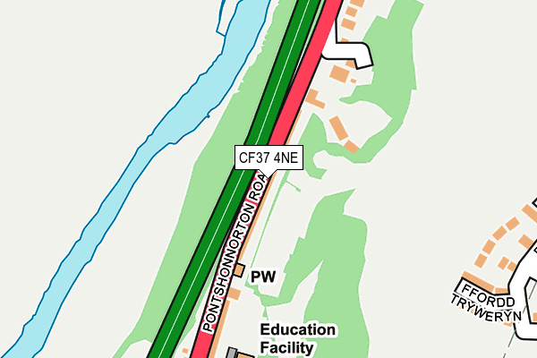 CF37 4NE map - OS OpenMap – Local (Ordnance Survey)